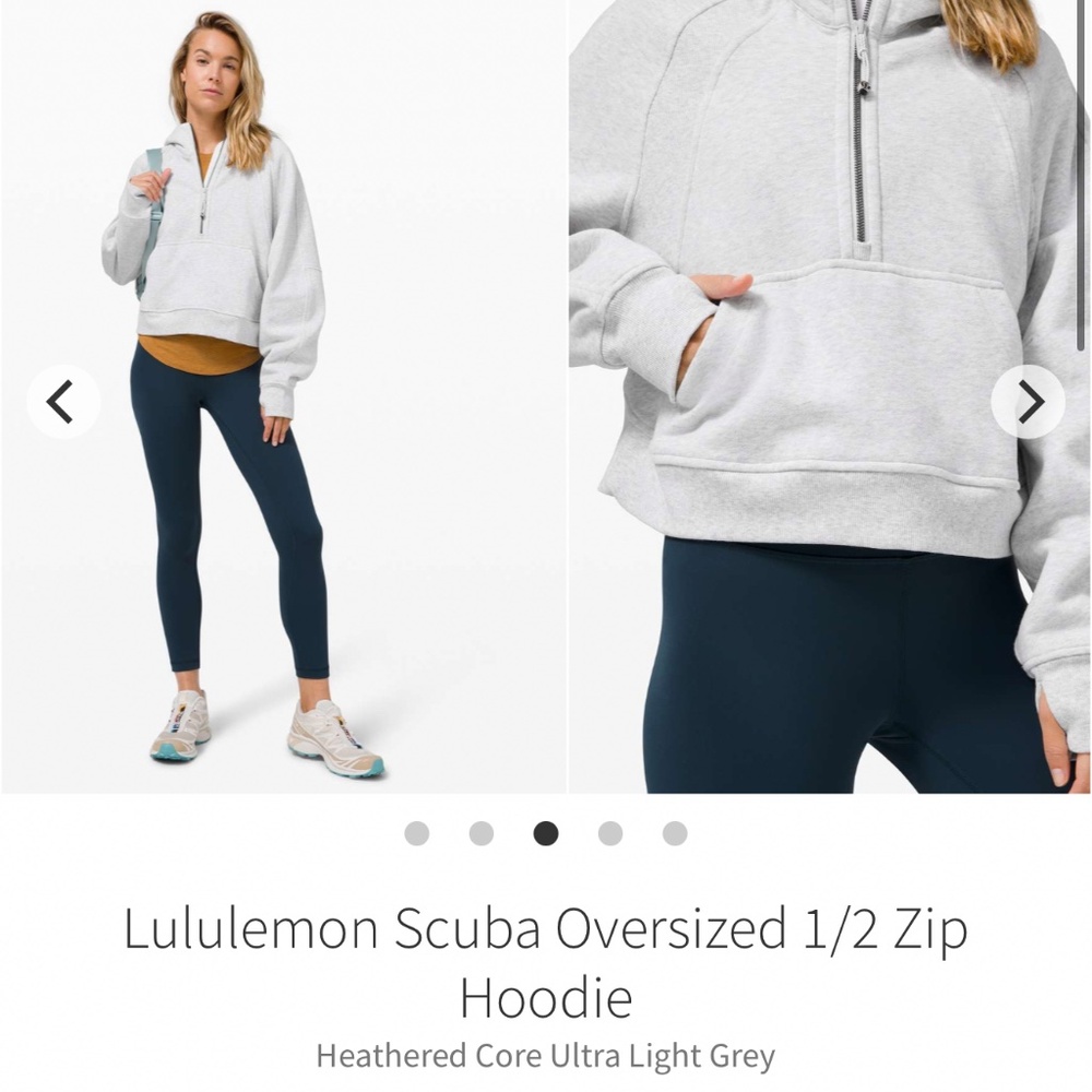 Lululemon oversized Cropped Half Zipped Scuba